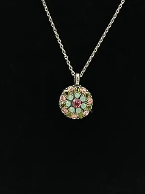 MARIANA Guardian Angel Reversible Pink & Green Crystal Pendant • $44.99