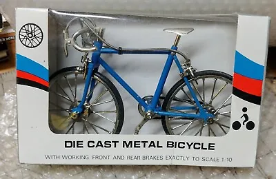 Mytek Vintage 1:10 Scale Die-Cast Blue Racer Speed Bike Bicycle Model NIB • $22.99