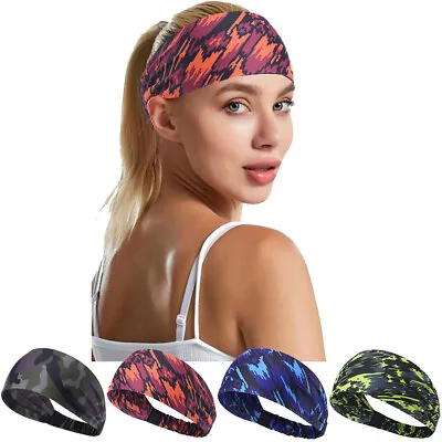 Men's Women's Headband Hair Wrap Sweatband Sport Yoga Stretch Non-Slip HairBand • $5.99