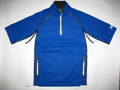 Mizuno Impermalite Flex Rain Jacket Running Hiking Activewear Men Blue White XL • $35