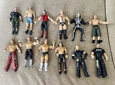 Large Lot 13 Vintage Wrestling Figures WWE Mattel Wrestlers 2003-2008 • $19.99