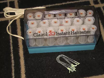 Vintage Clairol Hot Rollers Set In Case Hairsetter 20 Hair Curlers • $24.99