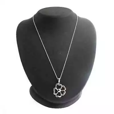 Qvc Steel By Design Stainless Steel Flower Pendant 18  Chain Necklace $94 • $43.15