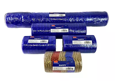 Decorative Mesh Rolls Royal Blue Patriotic 5.5 /10 /21  Wide Lot /5 Rolls Sealed • $9.90