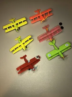 6 Hong Kong - China Toy Plastic Airplane Plane Small Bi Plane  Vintage 50s-60s • $10