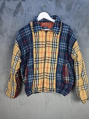 £42.95 • Buy Burberry Scarf Jacket Size Medium-Large Reworked Festival Each One Is Unique