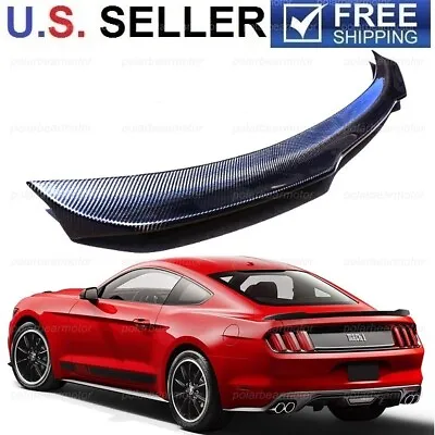 For 2015-2022 Ford Mustang H-Style Real Carbon Fiber Trunk Spoiler Wing Lip • $149.99