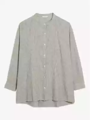 NEW Eileen Fisher Organic Cotton Blend Mandarin Collar Stripe Shirt Size M #2373 • $103.99