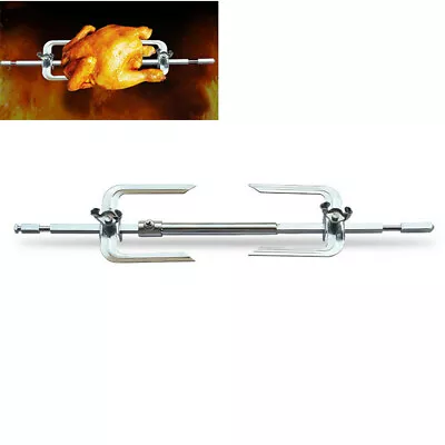 Electric BBQ Rotisserie Grill Roast Rod Spit Universal Kit Motor Meat Skewer • $13.69