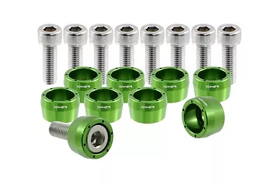Vms Racing Green 8mm 8 Mm Header Cup Bolt Washer Kit For Honda Acura Jdm Bolts • $29.95