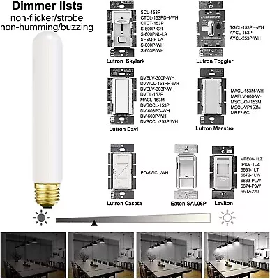 T10 Led Frosted Bulbe26 Dimmable Tubular LED Light Bulb 6W Equal 60 Watt Light • $19.99