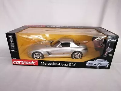 Cartronic 42038 - Silver MERCEDES - BENZ SLS Remote Control Car 1:14 Scale NEW. • $43.55