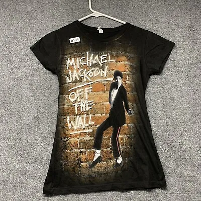 Micheal Jackson T-Shirt Adult Medium Black Short Sleeve Off The Wall Men’s Y2K • $24.99