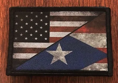 USA Puerto Rico Flag Morale Patch Military Tactical Army Badge Hook Tab • $8.49