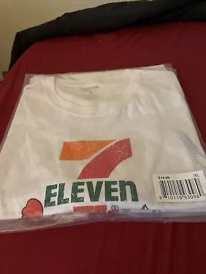 7-Eleven White T-Shirt XL All Day All Night New/Sealed • $10