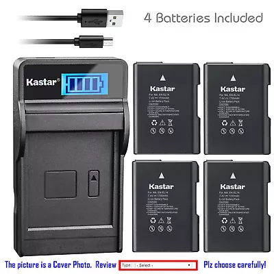 Kastar Battery LCD Charger For Nikon EN-EL14 & Nikon D5100 DSLR Nikon D5200 DSLR • $7.99