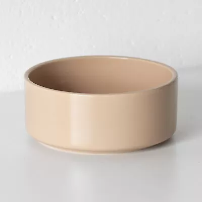 Medium 15cm Ceramic Plain Dog Cat Bowl Strong Food Biscuit Water Feeding Dish • £15