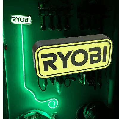 LED Shop Sign Light Box For Ryobi Logo Brand - Ultimate Man Cave / Garage Décor! • $24.95