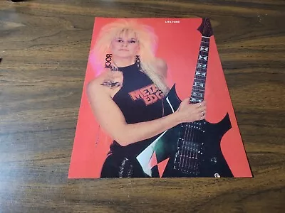 Lita Ford 1986 Metal Edge Magazine 8 X11  Mini-Poster Pin-Up • $3