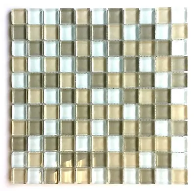 1X1 Palm Beach Blend Glass Mosaic Tile Glossy Backsplash Wall Spa Shower • $9.99