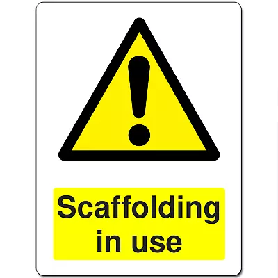 £3.99 • Buy Scaffolding In Use Work Site Safety Caution Hazard Warning Metal Sign 15 X 20cm