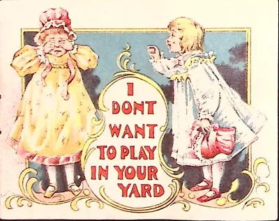 C1880 McLAUGHLINS COFFEE I DONT WANT PLAY IN YOUR YARD VICTORIAN TRADE CARD Z211 • $10.82