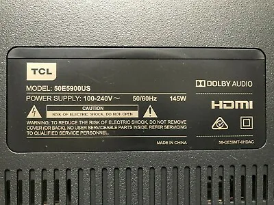 TCL 50E5900US T-Con Wifi Module And Stand • $30
