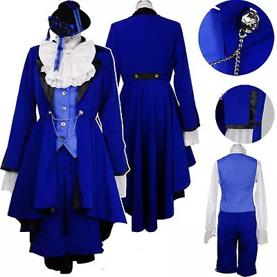 Kuroshitsuji/Black Butler Ciel Phantomhive Anime Cosplay Costume Any Size Unisex • $70.50