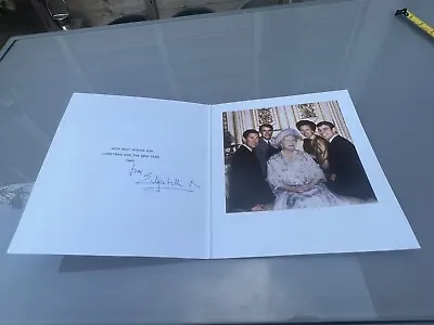 Royal Christmas Card 1985 - Signed By Queen Elizabeth The Queen Mother • £119.99