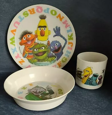 Vintage 1970s ~ NHP Artisan Ware ~ MUPPETS INC. ~ Child’s Plate Bowl And Cup • $35