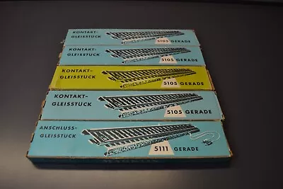 Lot Of 5 Märklin Straight Pieces 5105 (Qty Of 4) & 5111 (Qty Of 1) • $44.99