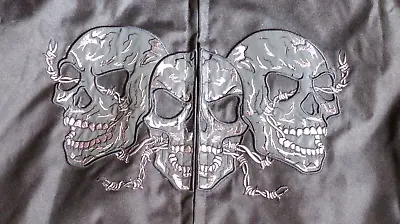 Revolution Gear Jacket Black Skull Sz 2xl  Reinforced Safety Motorcycle Jacket • $39.99