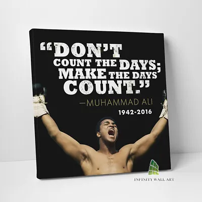 Muhammad Ali Inspirational Quote Canvas Art Boxing Sport Wall Print Picture-E292 • £12.51