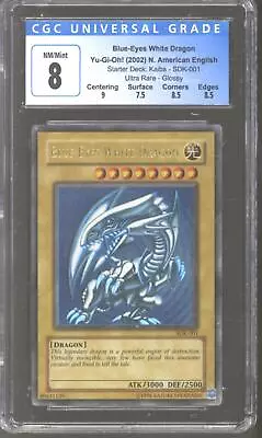 Yu-Gi-Oh Starter Deck Kaiba Glossy Blue-Eyes White Dragon SDK-001 CGC 8 + Subs • $118.95