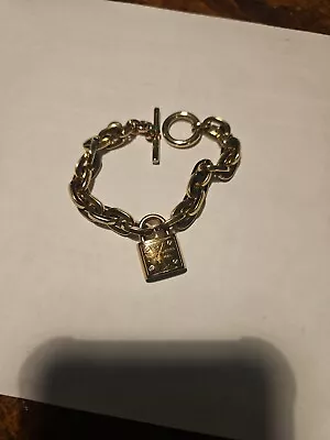 Michael Kors BRILLIANCE Bracelet Gold LINK Padlock • $35