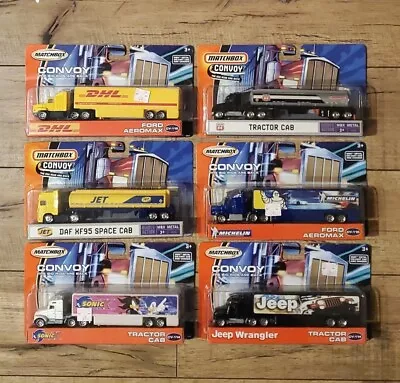 6) Matchbox Convoy Jeep Wrangler Tractor Cab MBX DHL Sonic DHL JET Michelin • $129.95