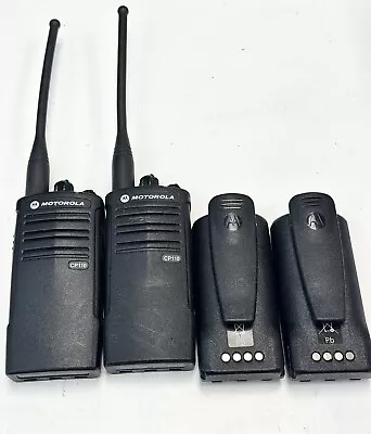 LOT OF 2 Motorola CP110 Two Way Radio UHF 2CH 2W H96RCC9AA2AA • $128