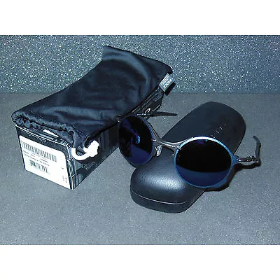 New Oakley Tailend Sunglasses Pewter/Ice Iridium Round Retro Wires Tail End Blue • $199.95