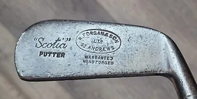 Antique Vintage Forgan St. Andrews Scotia Hickory Wood Shaft Golf Club Putter • $39