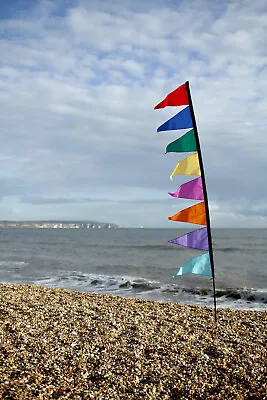 Festivology Festival Flag - Range Of Colours 3.4m Pole Stake And Carry Bag • £19.50