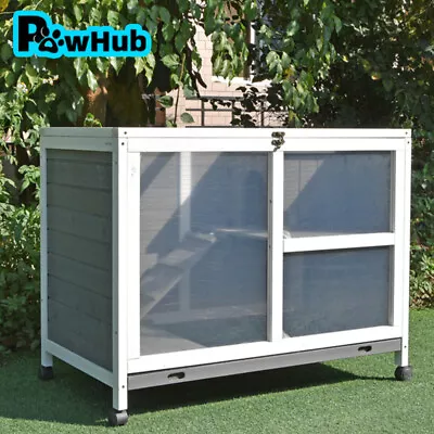 PawHub Indoor Wheeled Chicken Hutch Wooden Rabbit Hutch Guinea Pig Ferret Cage  • $159