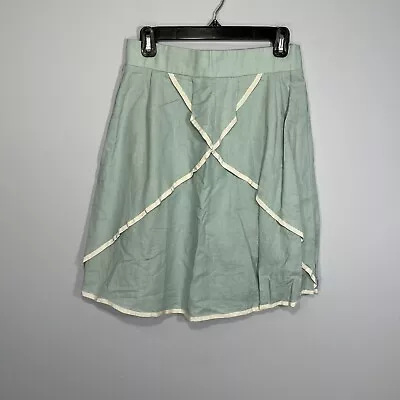 Matilda Jane Skirt Womens Medium Mint Green Serendipity Sweet Tea Linen Blend • $5