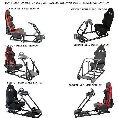 Supllueer Racing Simulator Cockpit Stand With Seat Fit For Logitech G29 G920 • $272