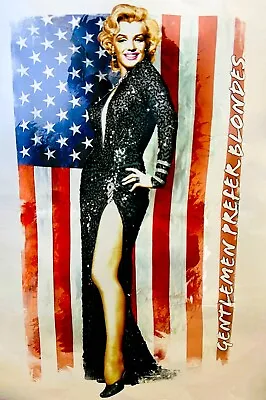 Marilyn Monroe Queen Size Plush Blanket W/ USA Flag Super Soft & Warm Brand New • $59.99