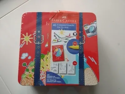 Faber-Castell 40 Connector Felt-tip Pens In Suitcase Gift Tin • £16