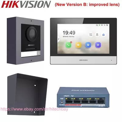 Hikvision DS-KIS602 Video Intercom KIT DS-KH6320-WTE1 DS-KD8003-IME1(B) Surface • $158