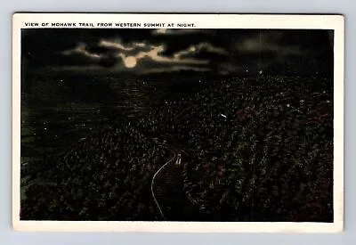 Whitcomb Summit MA-Massachusetts Mohawk Trail At Night Vintage Card Postcard • $7.99
