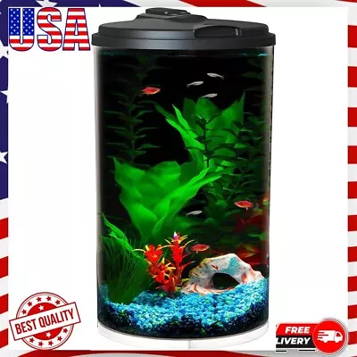 6 Gallon AquaView 360 Aquarium Kit With LED Lighting And Power Filter Clear • $124.90