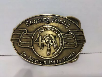 Billy Mills Running Strong 10K Olympic Gold Medal 40th Indian Youth Belt Buckle • $9.55