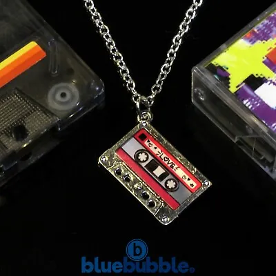 Bluebubble HEY DJ Funky Tape Necklace 80s 90s Disco Pop Retro Cool Fun Festival • £4.50